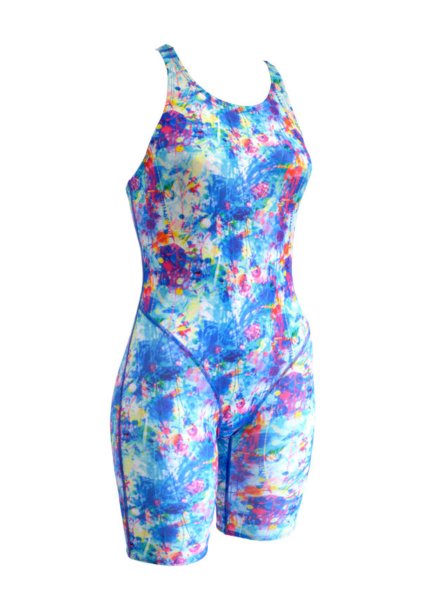Fashion Fish Designs Girls Aqua Oasis Leg Suit - FreeStyle Swimwear