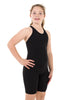 Nova Swimwear Girls Black Knee Length Swimwear - FreeStyle Swimwear