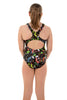 Nova Swimwear Girls Bouquet Sport Back One Piece - FreeStyle Swimwear