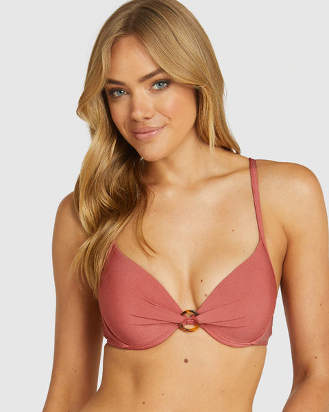 Baku Glimmer Ring Booster Bikini Top