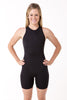 Nova Swimwear Ladies Black Katzoot Knee Length One Piece - FreeStyle Swimwear