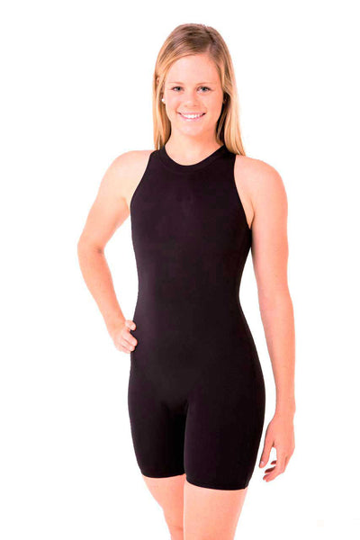 Nova Swimwear Ladies Black Katzoot Knee Length One Piece - FreeStyle Swimwear