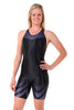 Nova Swimwear Ladies Black Arrow Knee Length One Piece - FreeStyle Swimwear