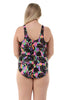 Nova Swimwear Womens Neon Tropics Shelf Bra One Piece - FreeStyle Swimwear