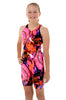 Nova Swimwear Girls Pink Jelly Knee Length Swimsuit - FreeStyle Swimwear