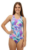 Nova Swimwear Girls Crystal Sport Back One Piece