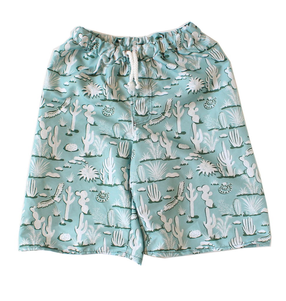 Young Squad Boys Cactus Board Shorts - FreeStyle Swimwear