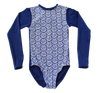Young Squad Girls Long Sleeve Roses Swimsuit - FreeStyle Swimwear