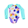 Young Squad Girls Splatter Long Sleeve Swimsuit - FreeStyle Swimwear