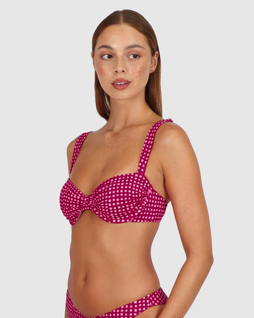 Baku Picnic Point B-C Cup Retro Demi Bikini Bra Top