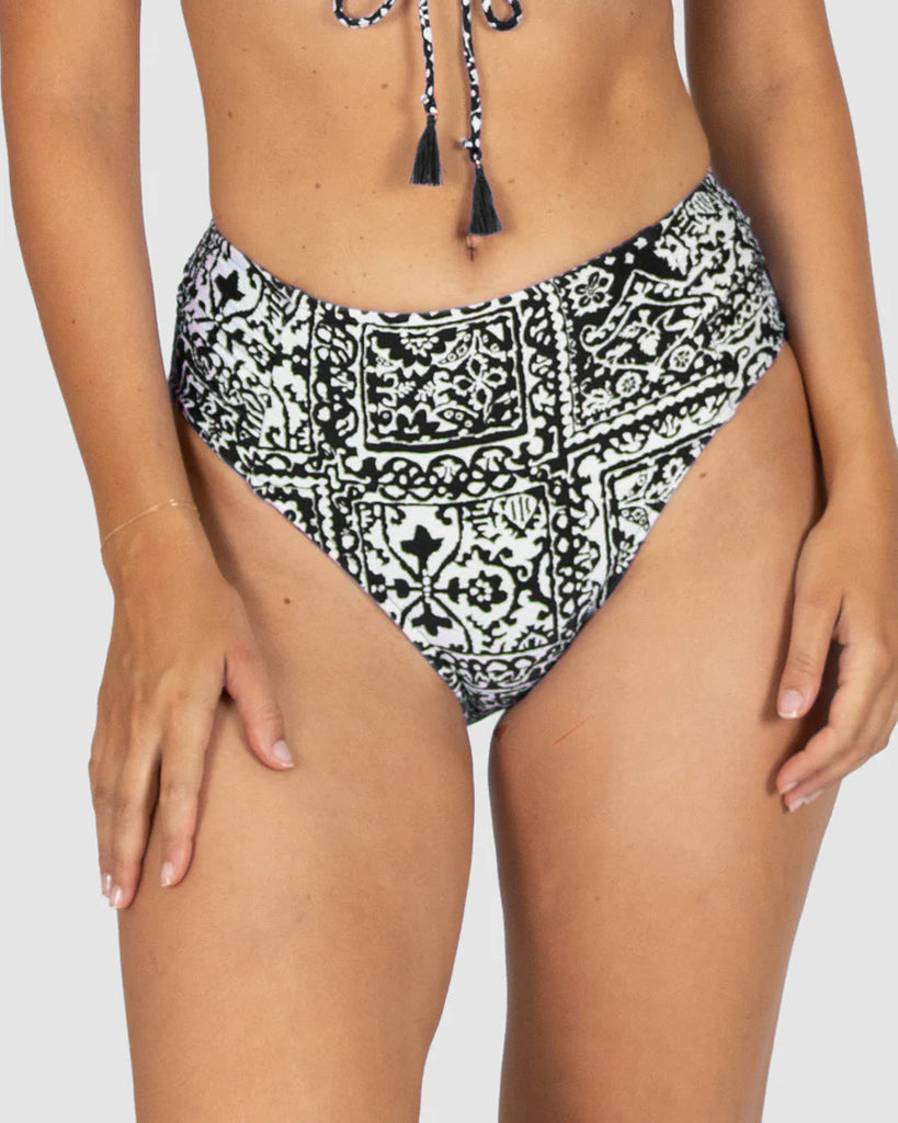 Baku Havana Ruched Side Mid Bikini Bottom