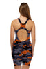 Nova Swimwear Girls Knee Length Undercover Orange Fluro One Piece Swimsuit