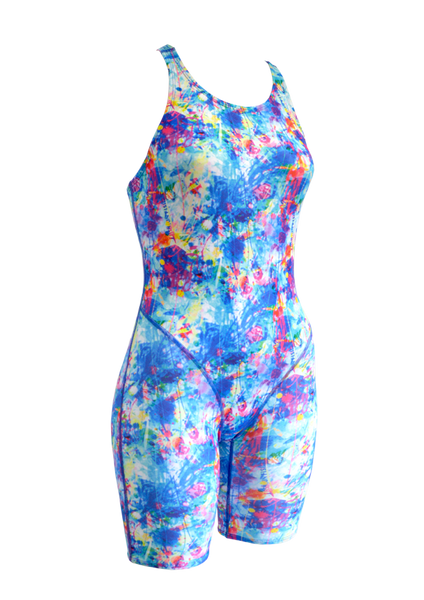 Fashion Fish Designs Girls Aqua Oasis Leg Suit - FreeStyle Swimwear