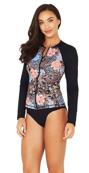 Baku Batika Beach Long Sleeve Rash Vest - FreeStyle Swimwear