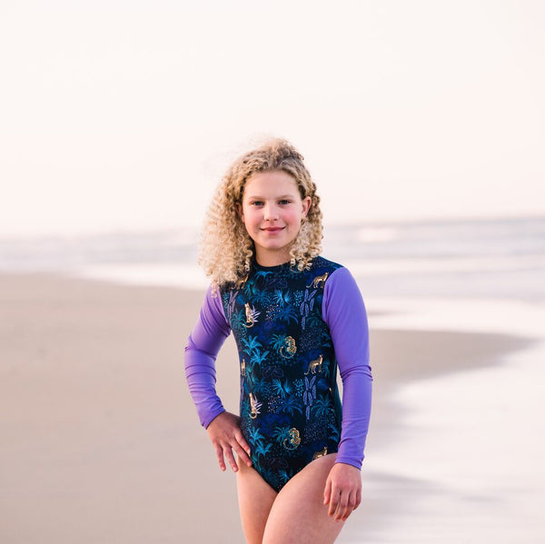 Young Squad Long Sleeve Leopards Swimsuit - FreeStyle Swimwear