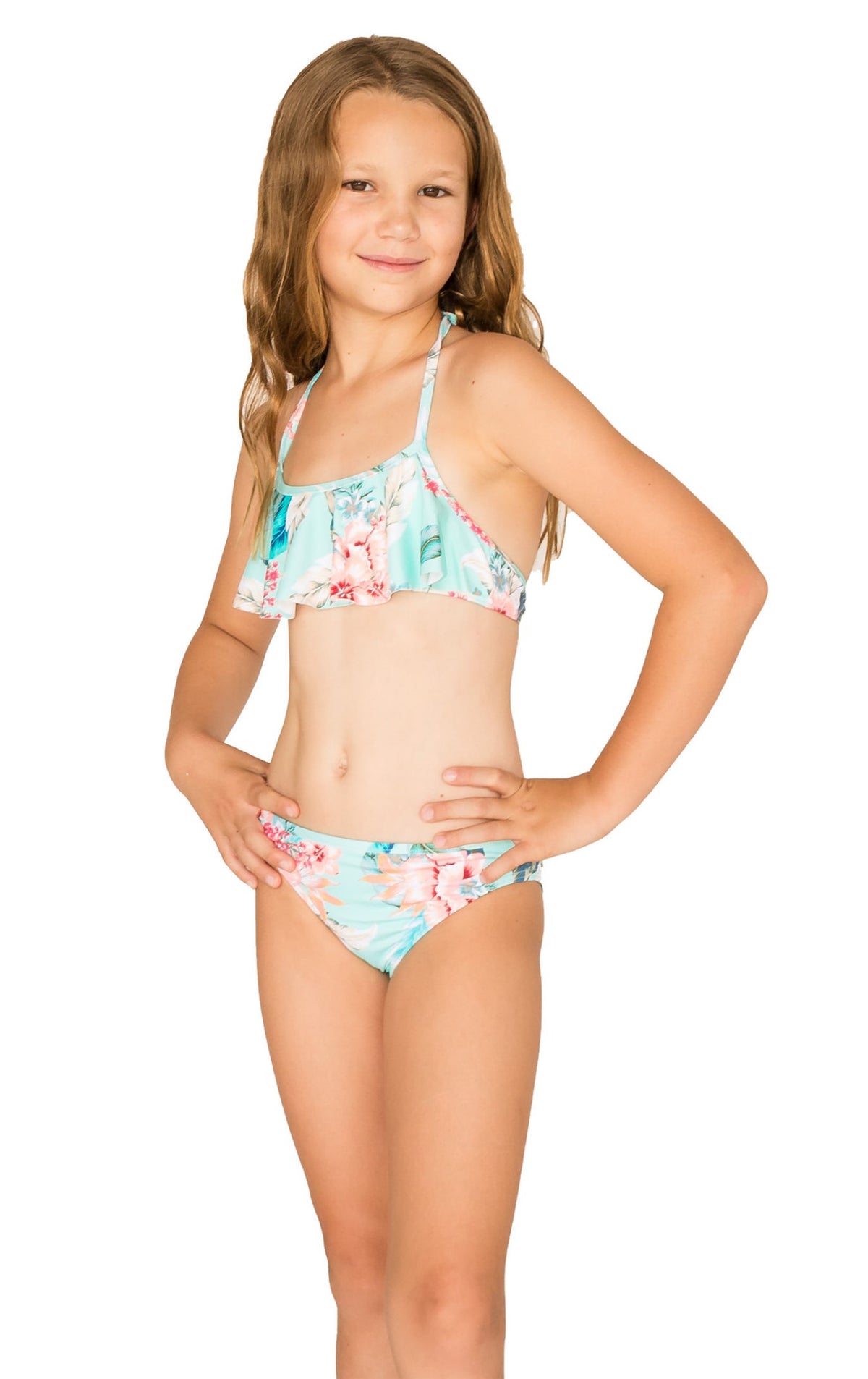 Girls Bikini Swimwear FreeStyle Baku Maui Frill Gidget –