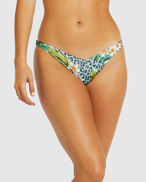 Baku Frangipani V-Waist Brazilian Bikini Bottom