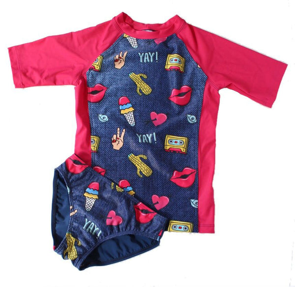 Young Squad Girls Patches Swim Set - FreeStyle Swimwear