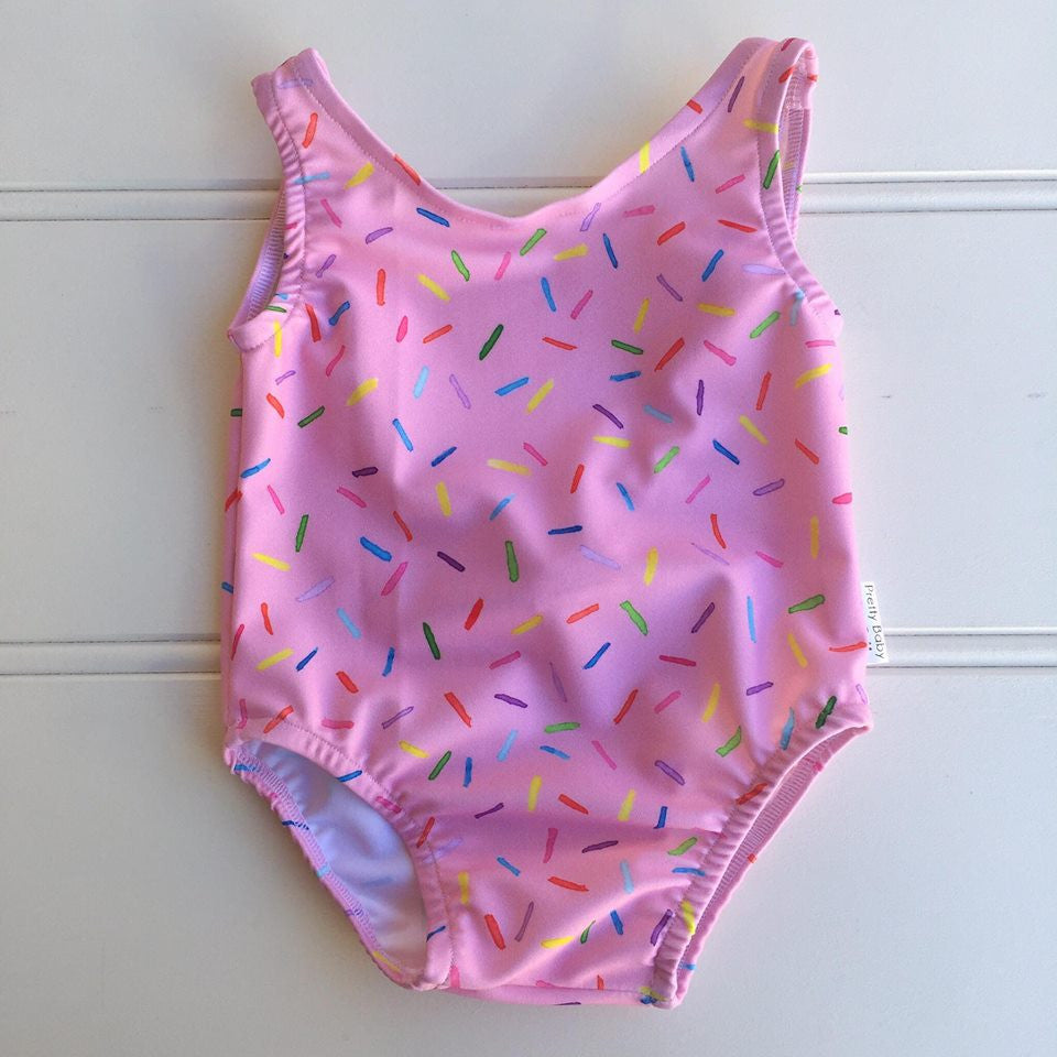 PrettyBaby by Bella Pink Sprinkles Basic Bathers - FreeStyle Swimwear