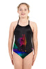 Nova Swimwear Girls Stripes Sportique One Piece - FreeStyle Swimwear