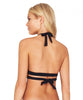 Baku Sicily Stripe Wrap Halter - Black - FreeStyle Swimwear