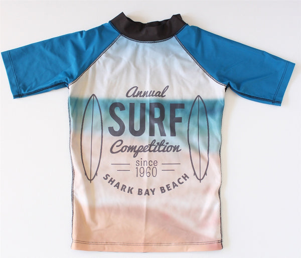 Young Squad Boys Surfing Safari Rash Shirt - FreeStyle Swimwear